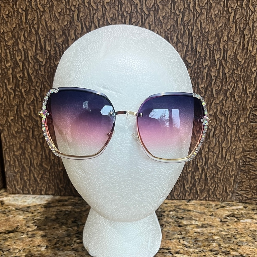 Chic Gradient Sunglasses With Crystal Details Jl … - image 1